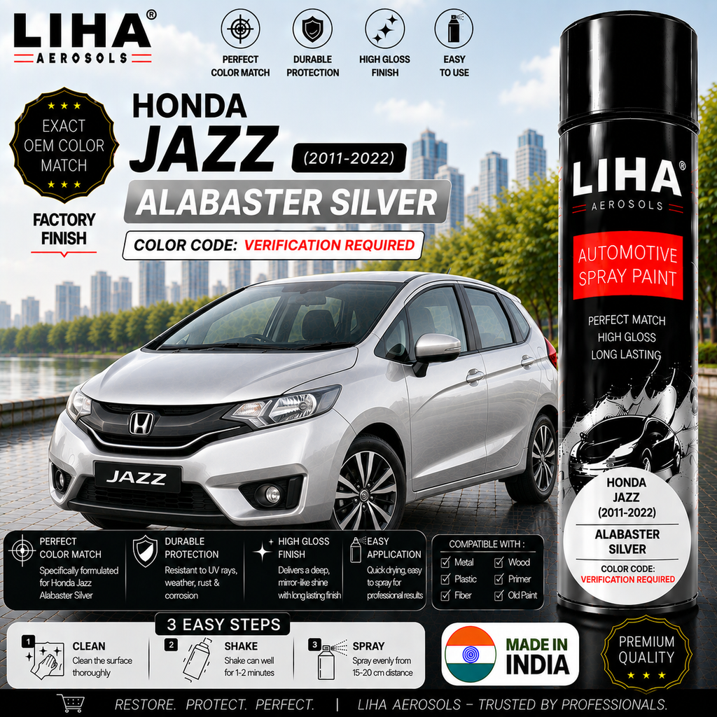 Honda Jazz Alabaster Silver Touch Up Spray Paint – OEM Color Match | LIHA Aerosols 500ml
