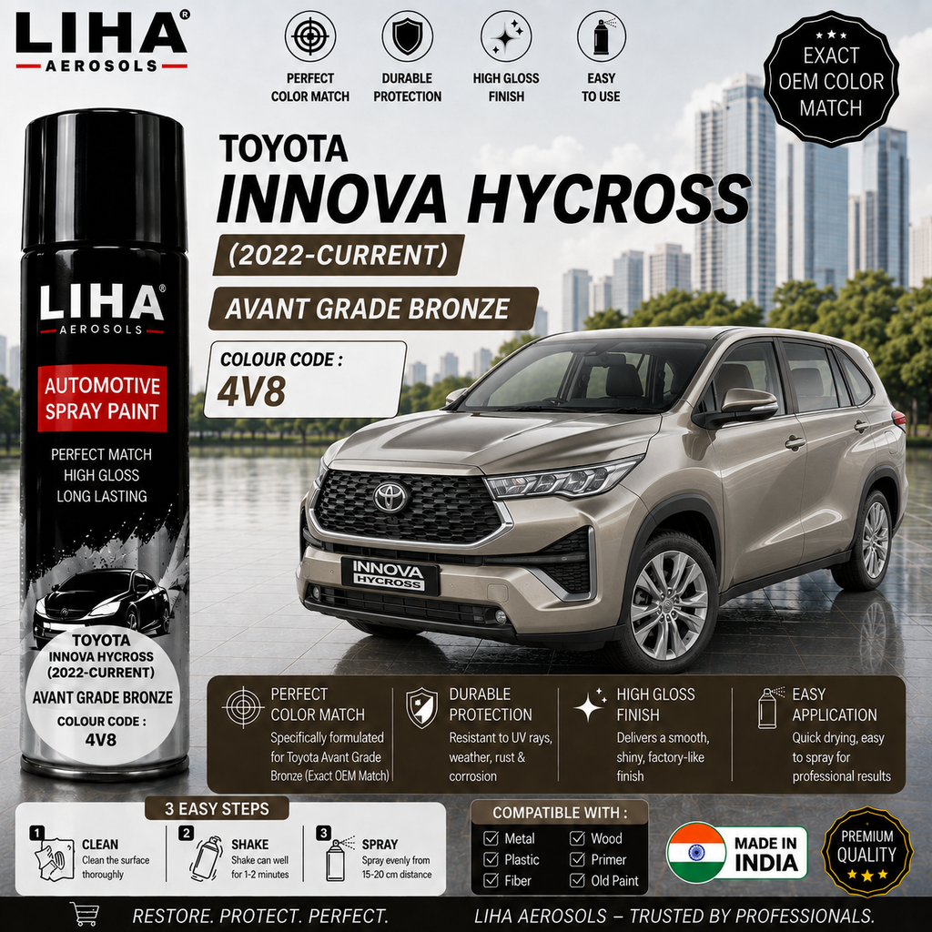 Toyota Innova Hycross Avant Garde Bronze Touch Up Spray Paint – OEM Color Match | LIHA Aerosols 500ml