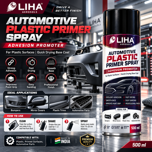 Automotive Plastic Primer Spray – Adhesion Promoter | LIHA Aerosols 500ml
