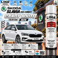 Skoda Slavia Candy White Touch Up Spray Paint – OEM Color Match | LIHA Aerosols 500ml