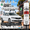 Skoda Rapid Candy White Touch Up Spray Paint – OEM Color Match | LIHA Aerosols 500ml
