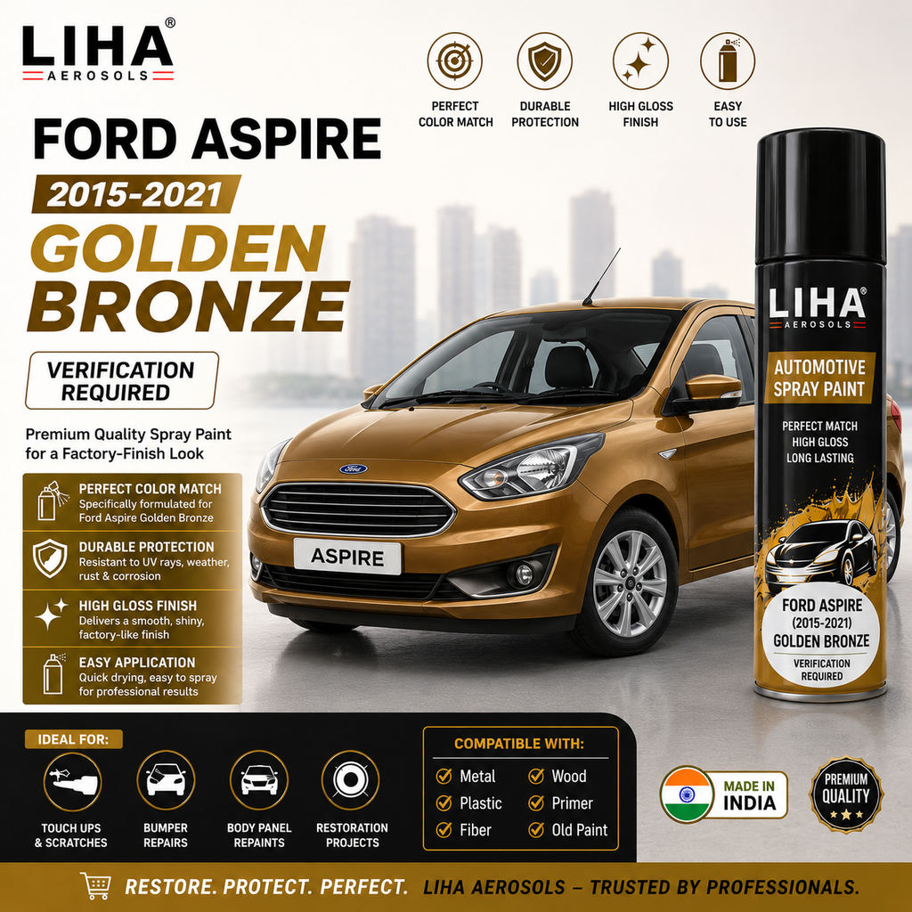 Ford Aspire Golden Bronze Touch Up Spray Paint – OEM Color Match | LIHA Aerosols 500ml