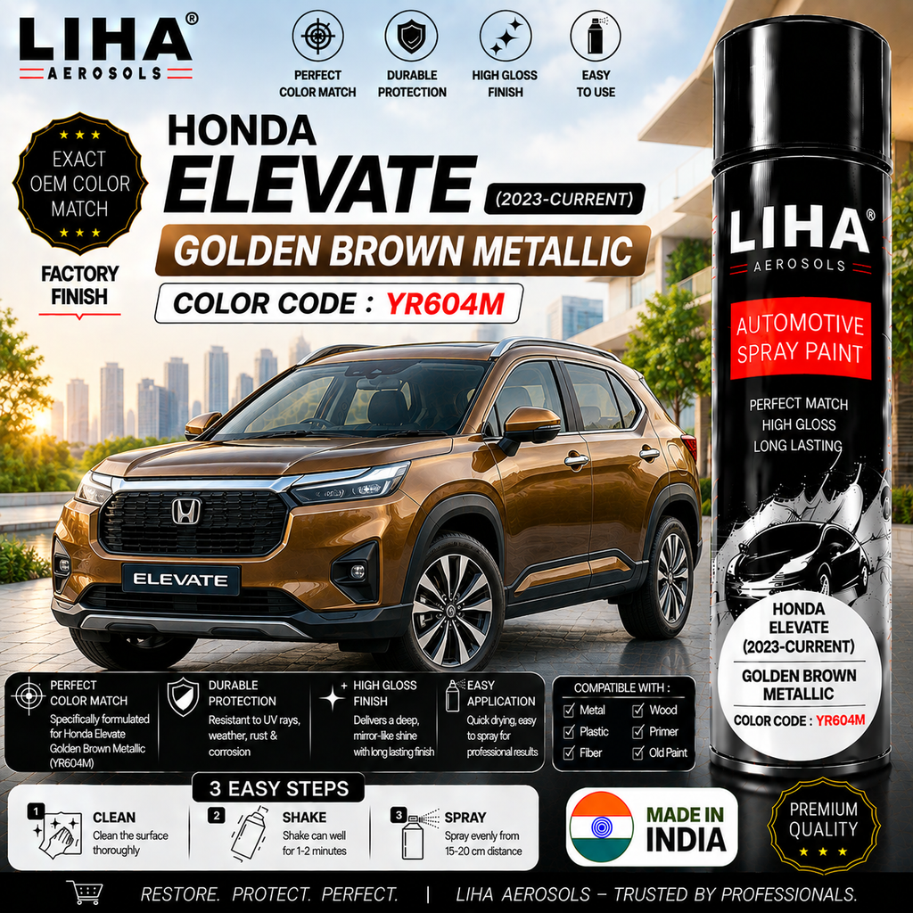 Honda Elevate Golden Brown Metallic Touch Up Spray Paint – OEM Color Match | LIHA Aerosols 500ml