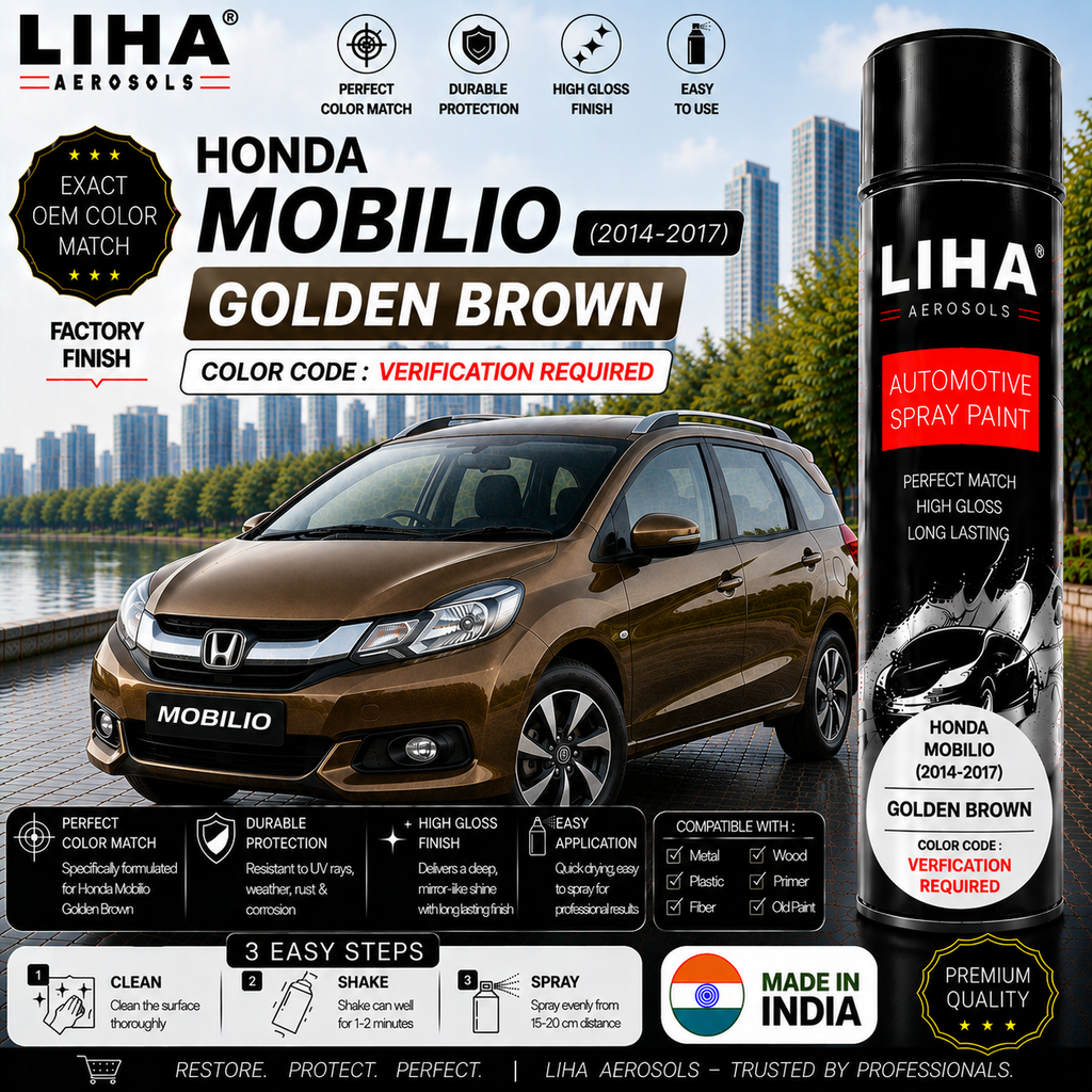 Honda Mobilio Golden Brown Touch Up Spray Paint – OEM Color Match | LIHA Aerosols 500ml