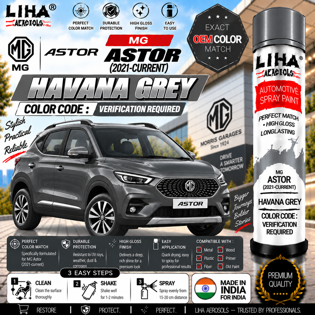 MG Astor Havana Grey Touch Up Spray Paint – OEM Color Match | LIHA Aerosols 500ml