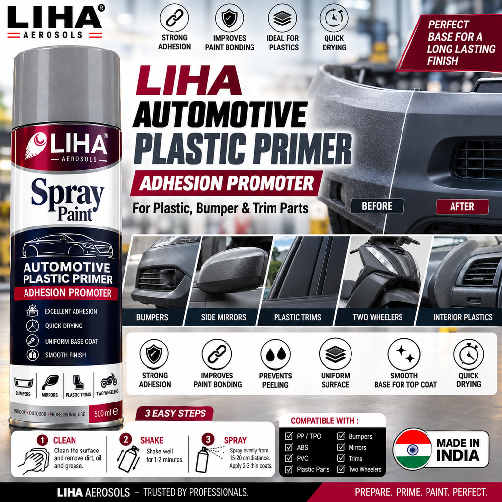 Automotive Plastic Primer Spray – Adhesion Promoter | LIHA Aerosols 500ml