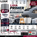 LIHA Primer Spray – Primer for All Surfaces | Quick Drying Acrylic Base Coat (Grey)