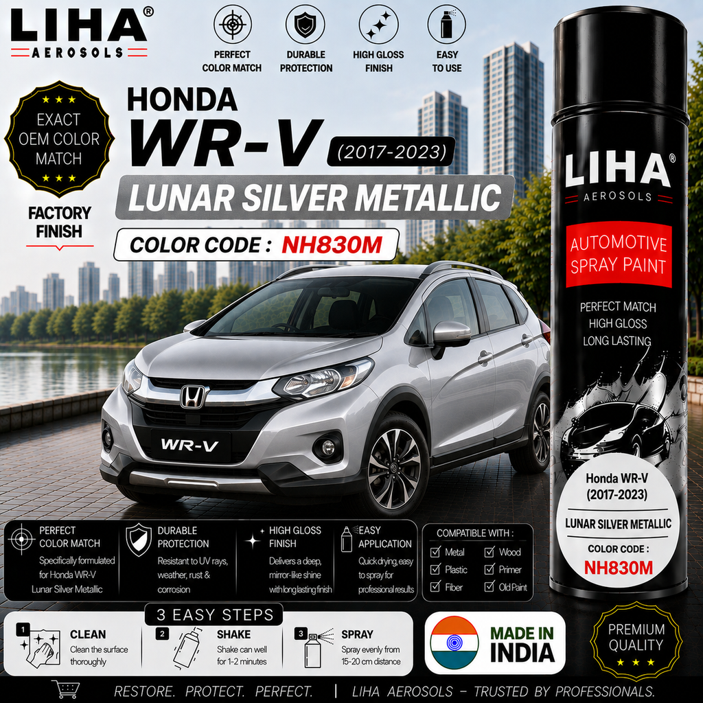 Honda WR-V Lunar Silver Metallic Touch Up Spray Paint – OEM Color Match | LIHA Aerosols 500ml