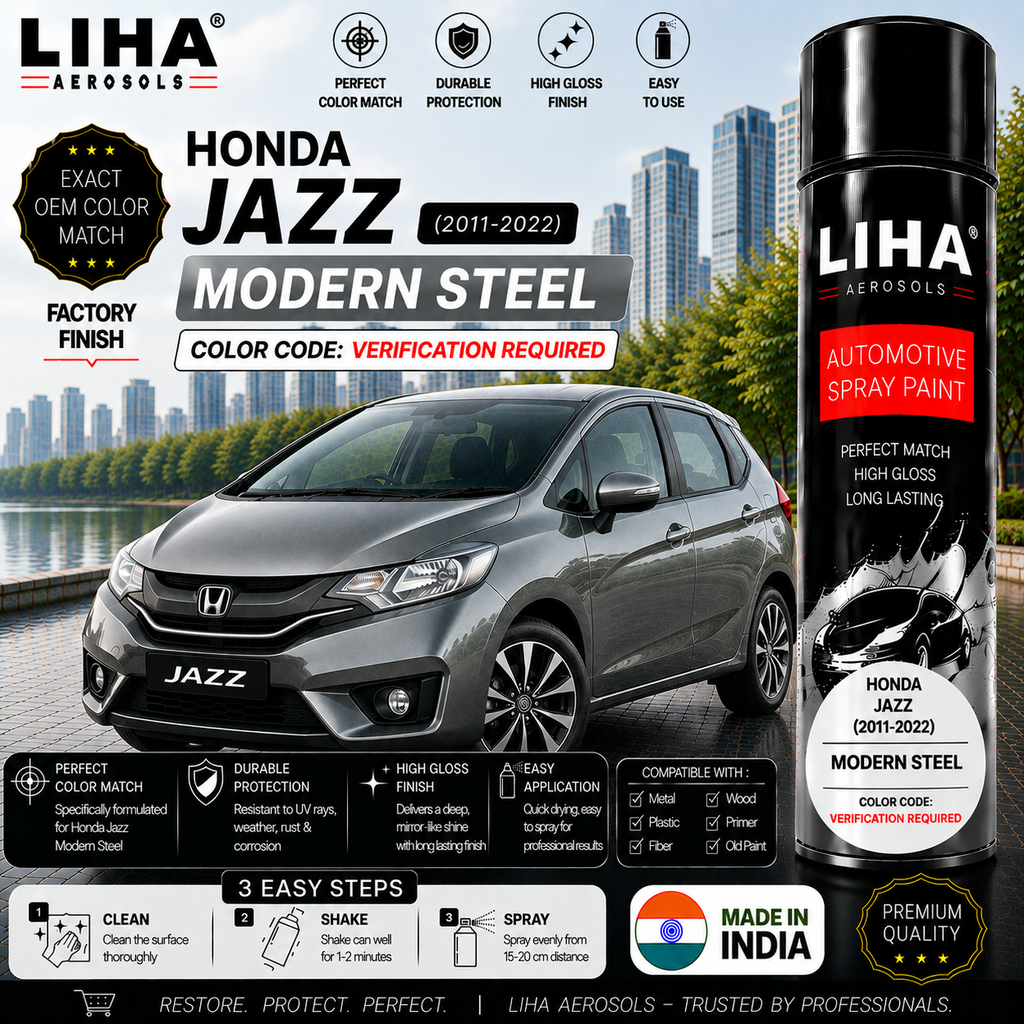 Honda Jazz Modern Steel Touch Up Spray Paint – OEM Color Match | LIHA Aerosols 500ml