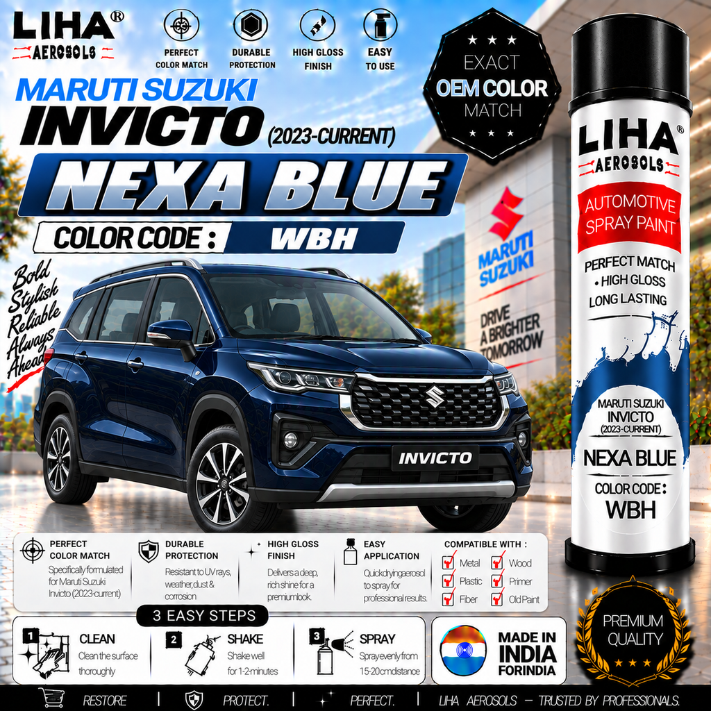 Maruti Suzuki Invicto Nexa Blue Touch Up Spray Paint – OEM Color Match | LIHA Aerosols 500ml