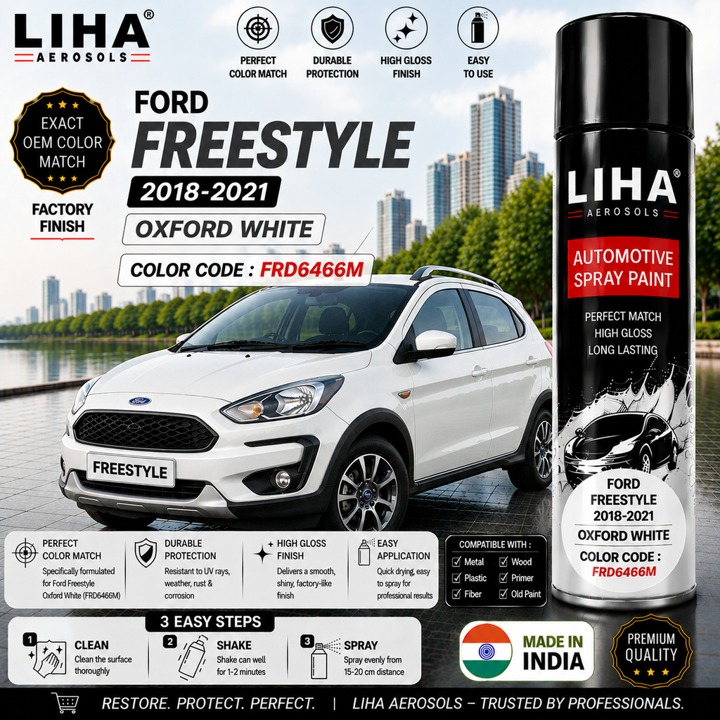 Ford Freestyle Oxford White Touch Up Spray Paint – OEM Color Match | LIHA Aerosols 500ml