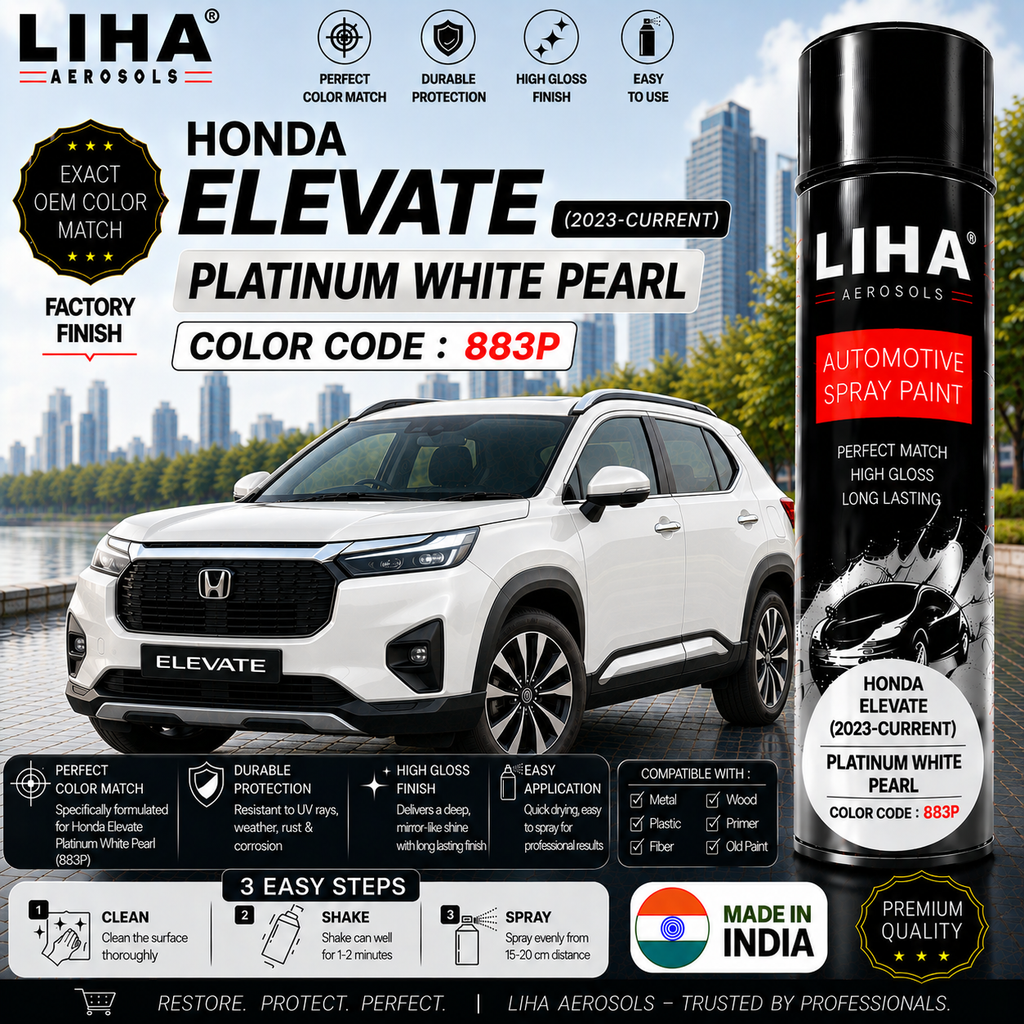 Honda Elevate Platinum White Pearl Touch Up Spray Paint – OEM Color Match | LIHA Aerosols 500ml