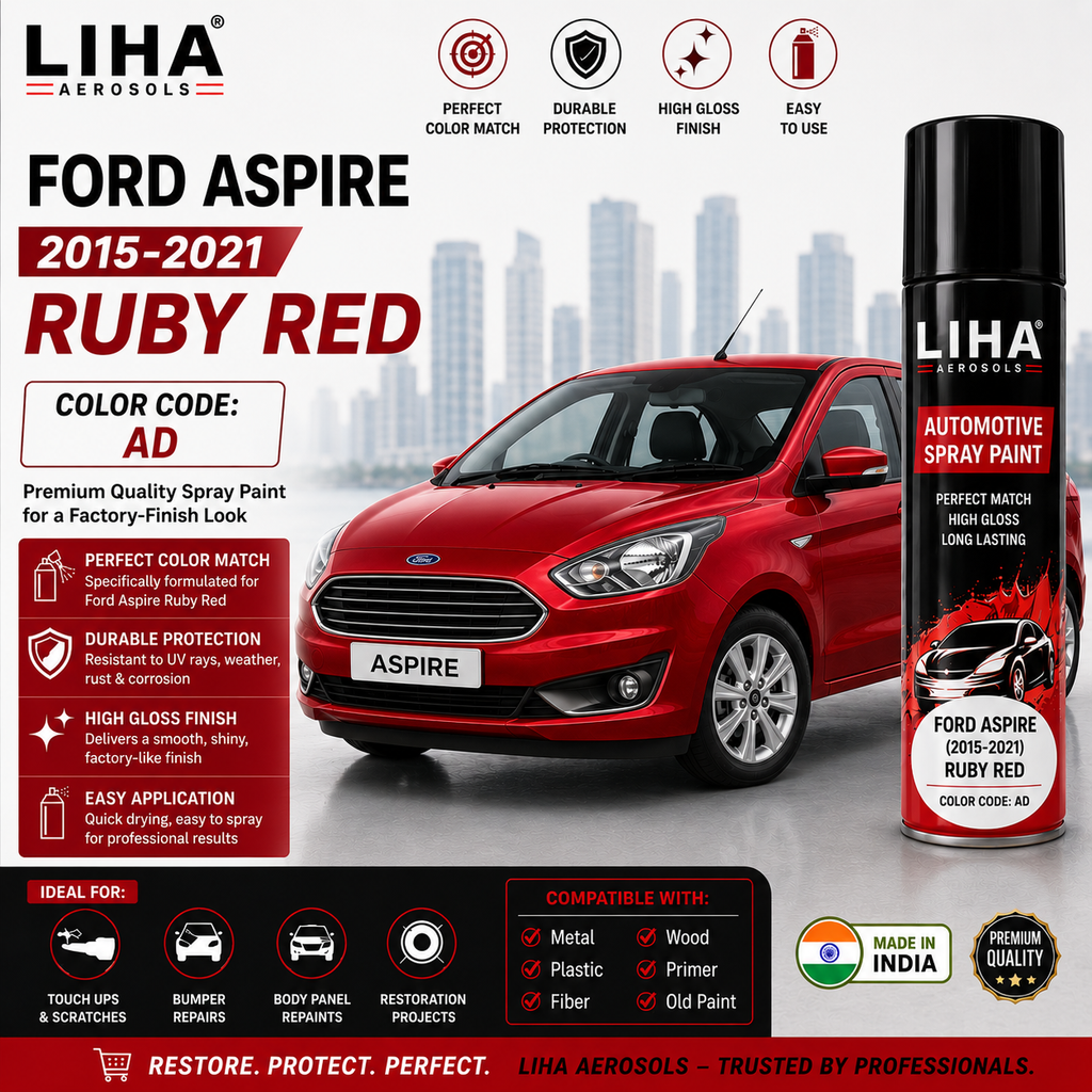 Ford Aspire Ruby Red Touch Up Spray Paint – OEM Color Match AD | LIHA Aerosols 500ml