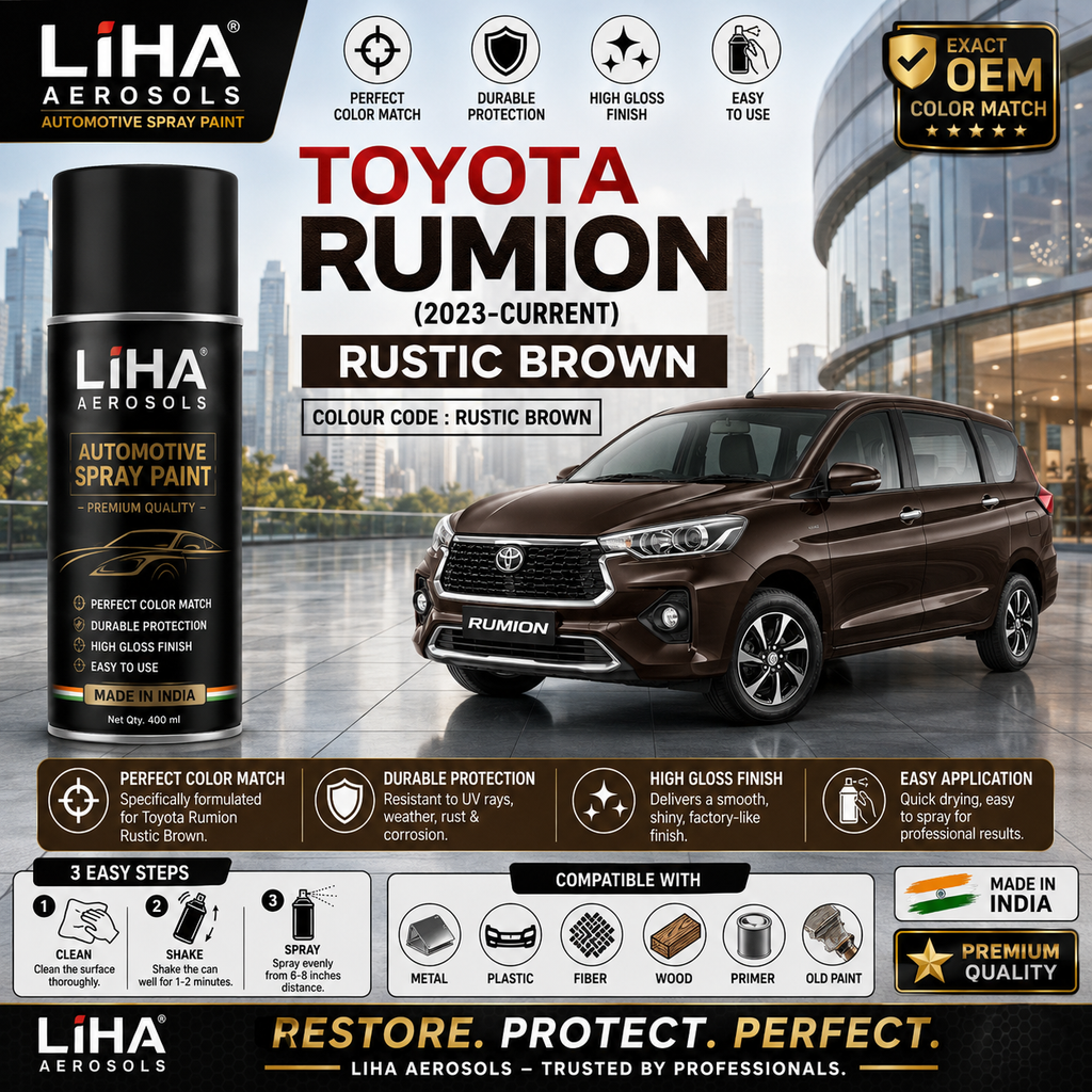 Toyota Rumion Rustic Brown Touch Up Spray Paint – OEM Color Match | LIHA Aerosols 500ml