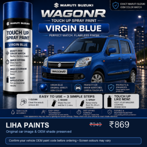 Maruti Suzuki Wagon R Virgin Blue LIHA Paints 500 ml OEM colour match spray paint